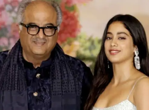 janhvi kapoor and her father